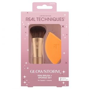 Real Techniques Glowstorm Mini Brush + Sponge Set Pinselset