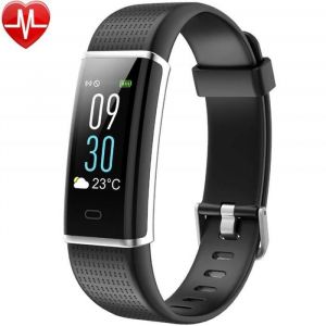 Montre Connect&eacute;e, Bracelet Connect&eacute; &Eacute;cran Couleur Podometre Fitness Tracker d'Activit&eacute; Noir