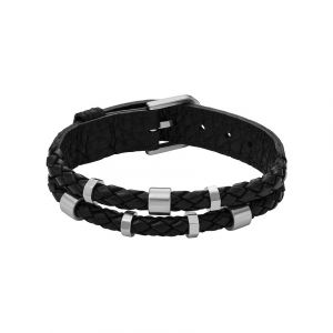 Fossil Bracelet JEWELRY JF04473040 Cuir, Acier inoxydable