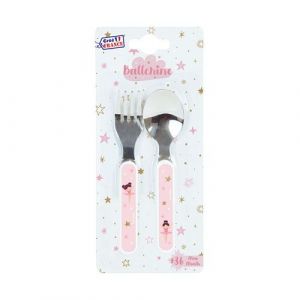 BALLERINE - Ensemble couverts inox (fourchette, cuillère)