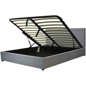 Lit Coffre Colisée : Pratique, élégant et optimisé pour votre espace - gris clair 90x190 cm