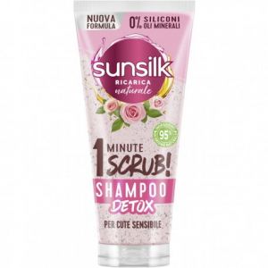 Sunsilk Shampoo D&eacute;tox Gommage &agrave; la Rose 1 Minute Cuir Chevelu Sensible 200 Ml