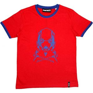 Epic games Fortnite T-shirt à manches courtes pour garçon Motif robot - Rouge - 13-14 ans