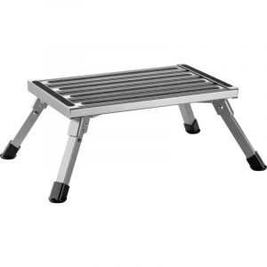 wiltec Marchepied de camping jusqu'&agrave; 150 kg Tabouret pliable en acier &Eacute;chelle &agrave; 1 marche