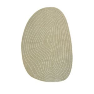 DRAWER Tapis contemporain de forme organique beige 160x230 cm