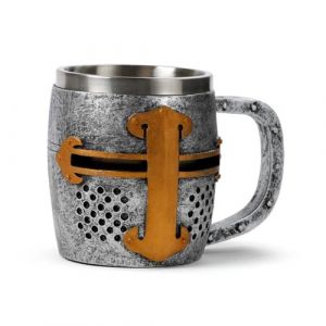 Puckator Objet décoratif chope chevalier médiéval avec casque