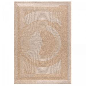 Jadorel - 80x80 rond - Tapis exterieur jute art 7 Beige 80x80 rond oeko tex - Beige