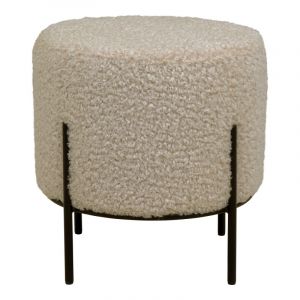 Alford pouf imitation peau de mouton grismarron.