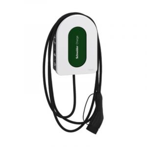 Schneider Electric Wallbox Charge Smarte, 11 KW, Colonne de Charge pour Voiture électrique, câble T2 5 m, détection 6 mA, contrôle par Application, intérieur et extérieur