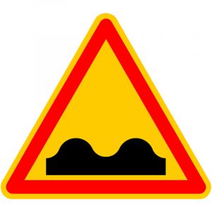 Signalisation de Travaux Temporaires Panneaux de Travaux Temporaires. Danger Chantier Temporaire - Danger cassis ou dos d'&acirc;ne - Panneau classique