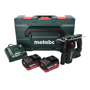 Metabo BH 18 LTX BL 16 Perceuse &agrave; percussion sans fil 18 V 1,3 J SDS-plus Brushless + 2x Batteries 5,5 Ah + Chargeur + Coffret