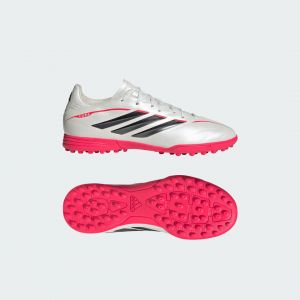 Adidas Copa Pure League IV TF Born For Goals - Blanc/Argent&eacute;/Noir/Lucid Red Enfant - Stabilis&eacute; (TF), pointure 36 - ['Blanc'] - Taille 36