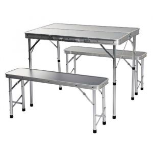 Redcliffs Mobilier De Camping Table Pliante + 2 Bancs Ko-Cm4100110