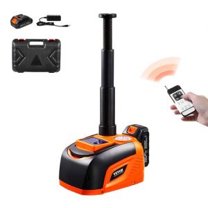 VEVOR Cric Électrique pour Voitures 5 T, Cric de Levage Réglable avec Capacité de Charge Élevée, Outil Démonte-Pneu Portable avec Lumière LED et Télécommande, pour Dépannage Routière SUV Berline