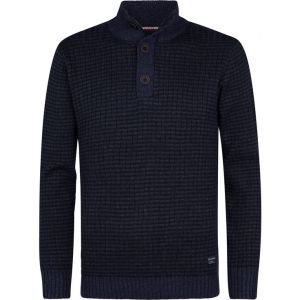Petrol industries Pull en maille Cheyenne pour homme - Bleu - Taille L