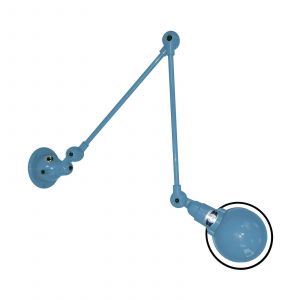 Image de Jielde Applique Signal / 2 bras - L max 60 cm bleu en métal