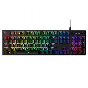 Image de Kingston HyperX Alloy Origins – Clavier Gaming mécanique RGB, HyperX Red switches (US QWERTY)