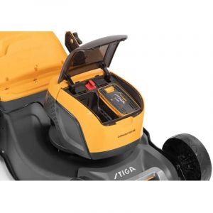 Stiga Tondeuse sans fil autopropuls&eacute;e - Collector 48SAE kit - largeur coupe 48 cm - batterie et chargeur inclus - jaune