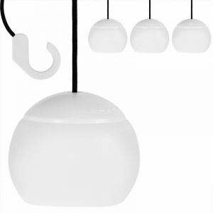 Monzana Set de 4 lampes de suspension Kolibri LED 6500-8000 Kelvin blanc piles crochet luminaire &agrave; accrocher polyvalent camping f&ecirc;tes