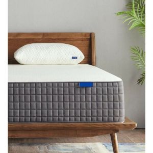 Matelas madison a Ressorts Ensaches + 3,5 cm Latex Naturel à 70 % en 75 Kg/m3 - 90x190 Hauteur +/- 25 cm - Accueil Moelleux - Soutien Ferme + Oreil