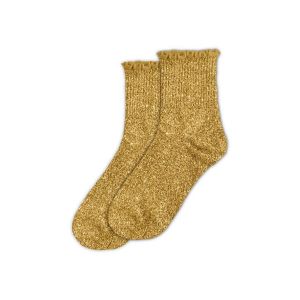 Sud trading Paire De Chaussettes À Paillettes À Feston Or