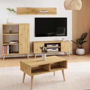 Armoire Focus RTV 135 cm Ch&ecirc;ne artisanal
