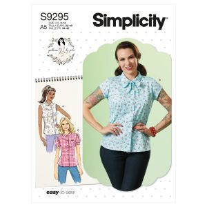 Patron Simplicity 9295 - Chemise ajust&eacute;e avec variations de cols et manches du 34 au 50 (FR) S9295.A5(...) -