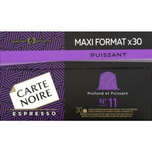 Carte Noire Capsules Puissant n&deg;11 - Bo&icirc;te de 30