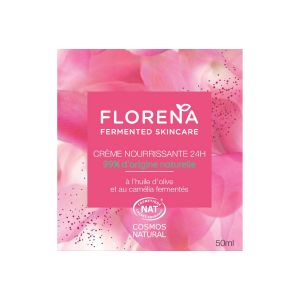 Florena Crème Visage Nourrissante Camélia et Huile d'Olive - 50 ml