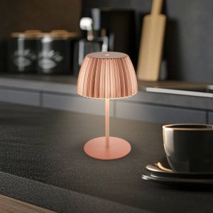 Briloner Lampe à poser LED rechargeable Brilo unplugged Riffle, 36 cm, cuivre