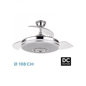 Fabrilamp 165791420 ventilateur Chrome, Blanc