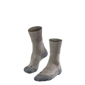 Falke TK1 Wool Chaussettes de Trekking Femme, Kitt Mouline, FR : S (Taille Fabricant : 37-38)