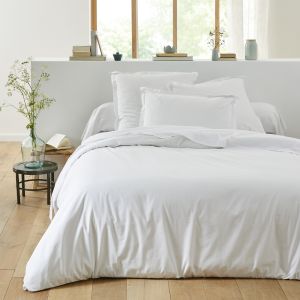 Image de Origin Housse de couette unie en coton blanc 140x200