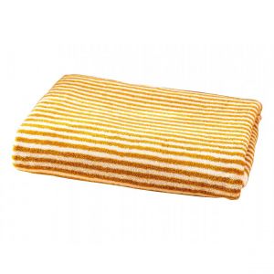 Serviette de bain CHARLIE jaune ocre en coton