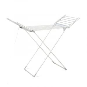 Innova Goods Étendoir à linge électrique pliable Warmmat avec ailettes, écran tactile, minuterie et contrôle de la température, gris, 148 x 112 x 54 cm