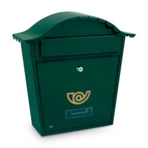 Amig - Bo&icirc;te aux Lettres ext&eacute;rieure Classique pour Lettres - Acier Vert - S&eacute;curis&eacute;e avec Serrure - Facile &agrave; Installer - Id&eacute;ale pour Format A4 - Vert en Acier alli&eacute;