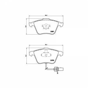 Brembo 4 plaquettes de frein P85097