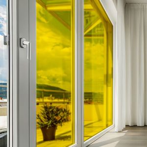 Film couleur jaune transparent