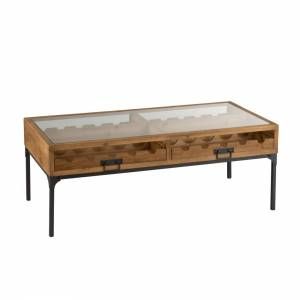 Table B e Range Bouteilles "Vin" 120cm Naturel Prix