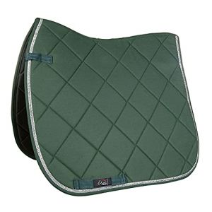 HKM Le dressage des poneys, Vert foncé 5900: Sacoche anglaise modèle Romy avec paillettes et ouate