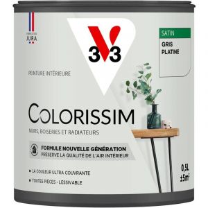 V33 Peinture Colorissim satin Gris platine 0L5