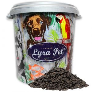 Lyra Pet - 10 kg de graines de tournesol noires en bac de 30 l