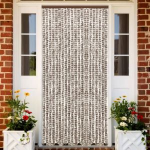VidaXL Moustiquaire Taupe et blanc 90x220 cm Chenille