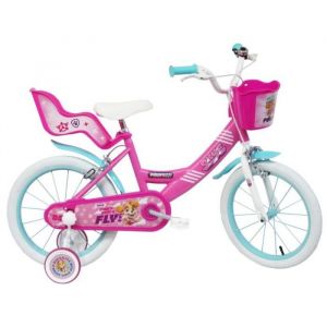 Paw Patrol vélo Bébé – Fille, Rose, Vert, 16 pollici