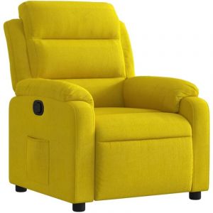 VidaXL Fauteuil inclinable jaune velours