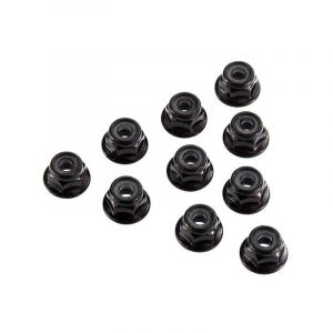 Axial AX31250 Serrated Nylon Lock Nut Black 4mm (10)