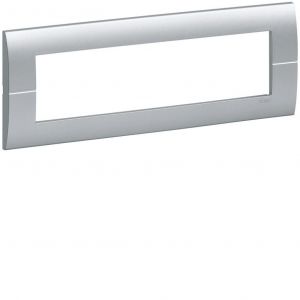 Hager WS413T Systo 8M Plaque horiz entr.71 Titane