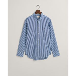 Gant (marque) Men Chemise regular fit en popeline à rayures (XXL) Bleu