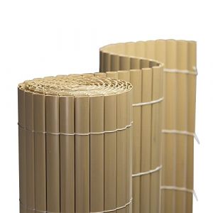 Image de Jarolift Canisse en PVC pour Jardin, Balcon et terrasse, 90 x 700 cm (se Compose de 2 Tapis avec 1x 3m + 1x 4m Longueur), Bambou S