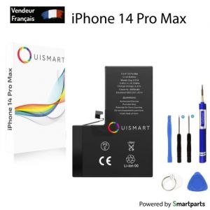 Batterie interne neuve de remplacement pour iPhone 14 Pro Max - OuiSmart - 4323mAh - Lithium Ion